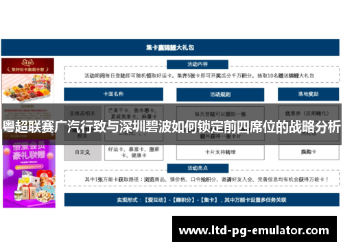 粤超联赛广汽行致与深圳碧波如何锁定前四席位的战略分析